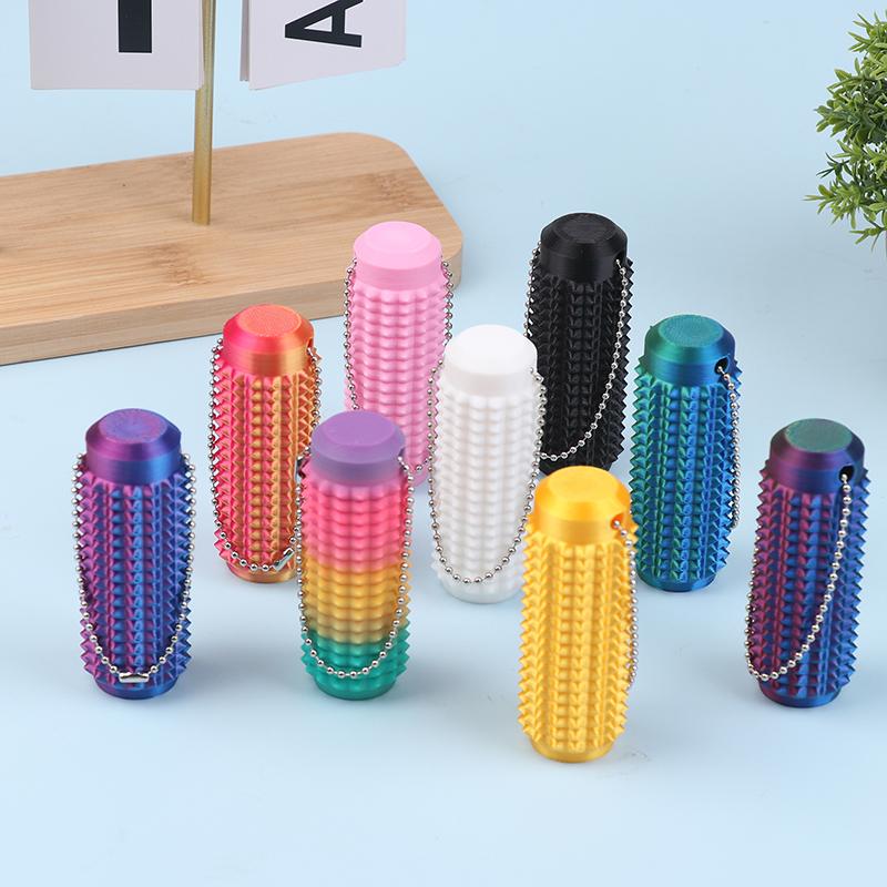 1 kus 7/9 cm pichlavá Grippie stimulační hračka s přívěskem na řetízku pro úlevu od úzkosti, pozitivní novinka, malá kapesní mini fidget hračka