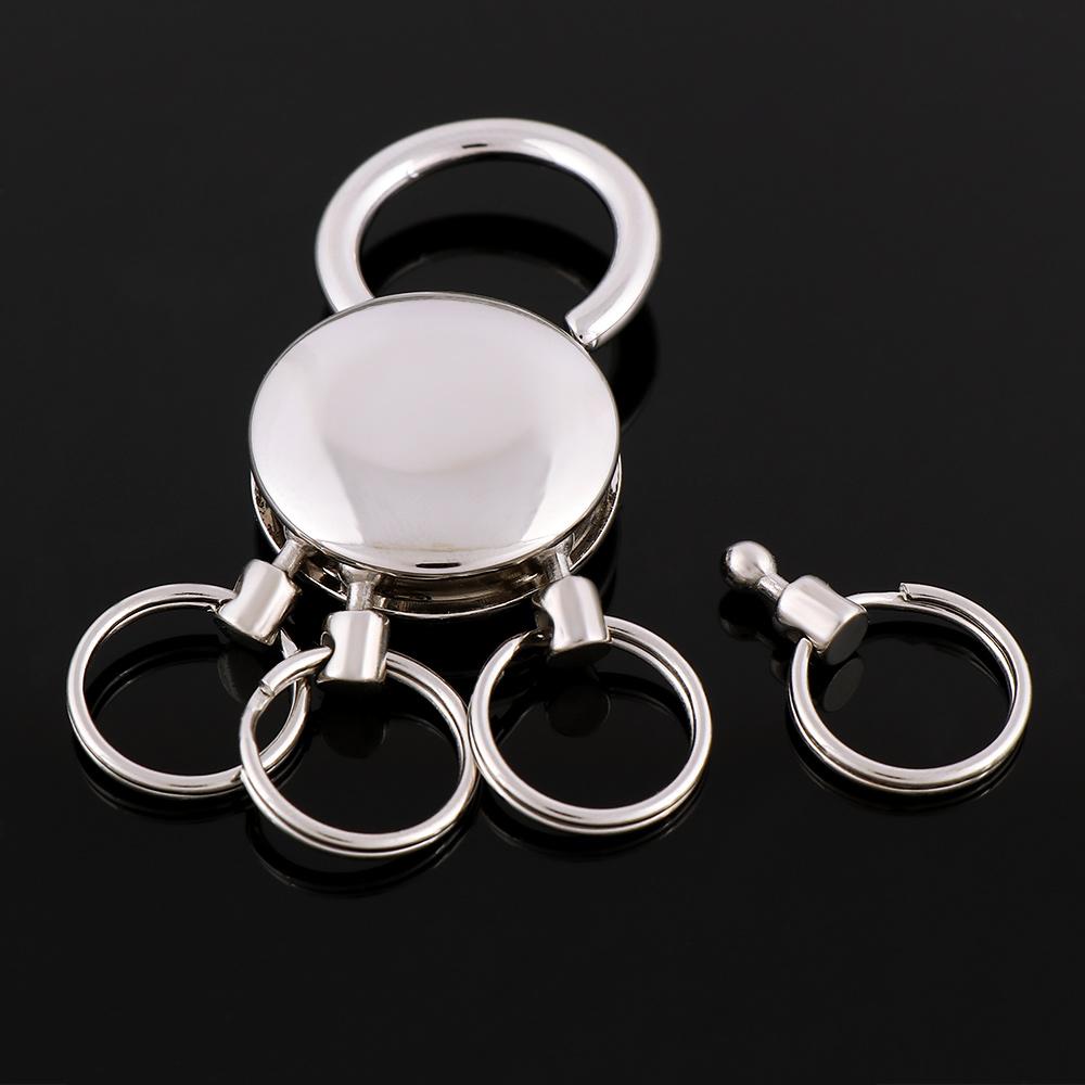 Quality Pants Waist Belt Keyring Keychain Clip Holder Key Chain Detachable Keychain 4 Ring Keyring
