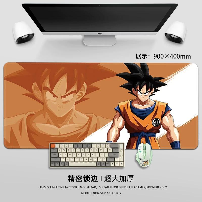 Men Boys Mouse Pad Cartoon Anime Dragon Ball Leather Mouse Pad Son Goku High Definition PrintingPad Large Game Mouse Pad Laptop Keyboard Pad
