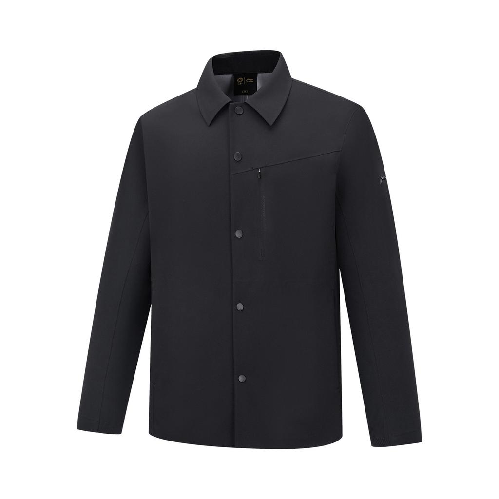 Li-Ning Honor Gold Standard Series Polo Collar Solid Color Versatile Casual Minimalist Sports Jacket Men Jackets AFDWC21-3