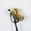 Minimalistische schwarze Streichholzmännchen Ornamente Goldene Kugel Dekorative Charakterstatue Schreibtischdekoration Abstrakte Figurenskulptur