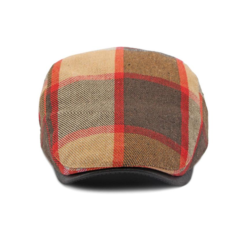 Mens Beret Hats Vintage Flat Newsboy Hat Adjustable Cabbie Gatsby Cap Unisex Driving Hunting Hat Casual Peaked Cap