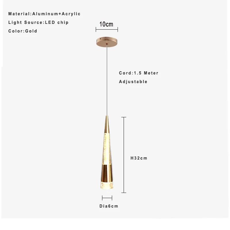 

Lamp Modern Mini LED Pendant Light Fixture, Pendant Lighting With Gold Finish, Classic Pendant Lamp For Kitchen Island Dining R cool white 6000K
