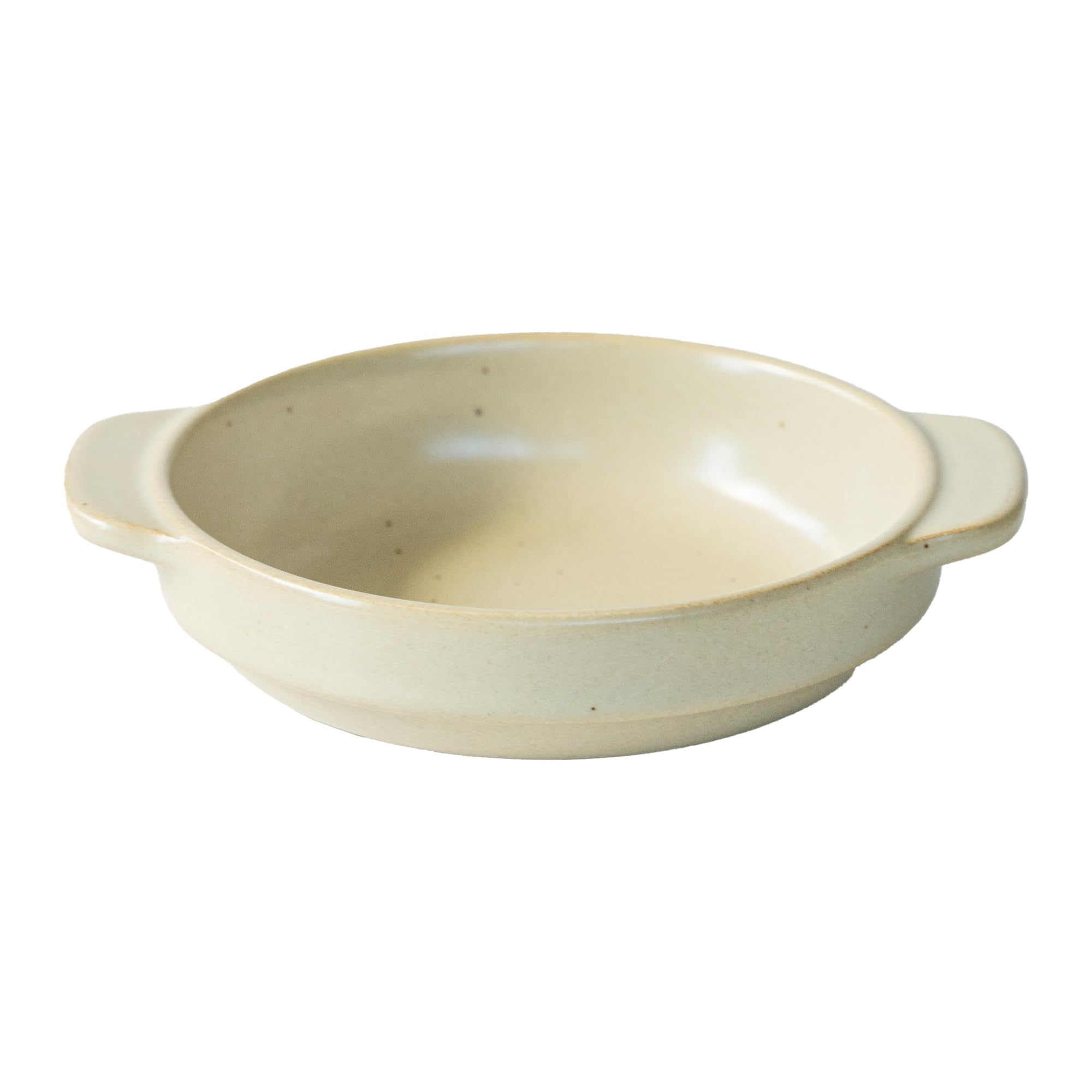 Santo Gratin 270ml Made in Japan Banko-yaki Dish, Small, Single-Serve, Capacity, Heat-Resistant Ceramic, Oven, Microwave, Dishwasher, Stackable, бежевый