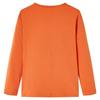 T-shirt enfants à manches longues orange brûlé 92/104/116/128/140