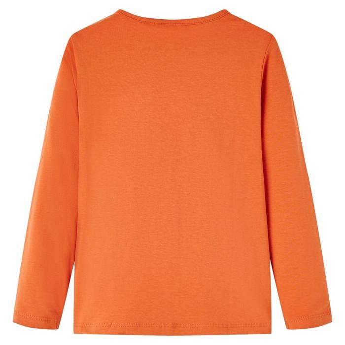 T-shirt enfants à manches longues orange brûlé 92/104/116/128/140