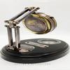 Antique Spencer Compass Clock, Nautical Table Clock, Brass Desk & Shelf Clocks