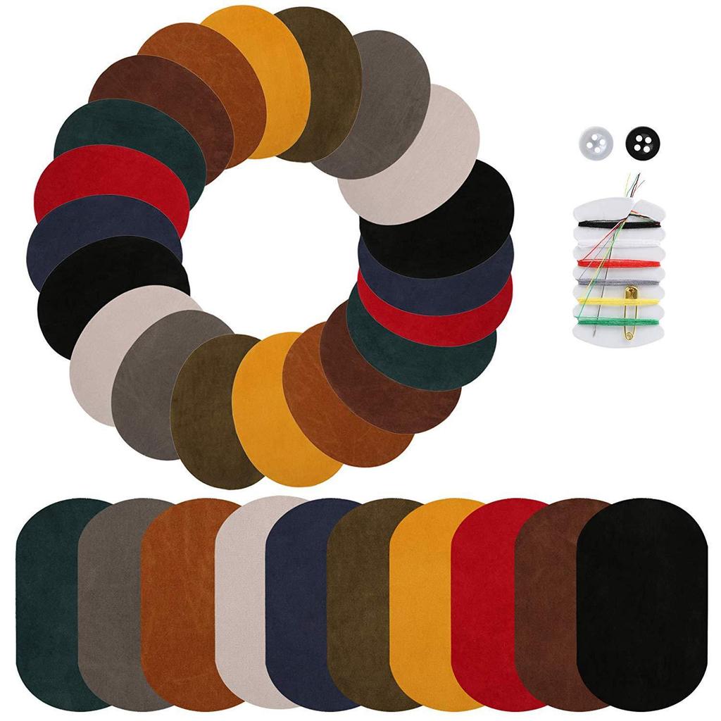 Suede Oval Iron-On Fabric Patch for Elbow and Knee Decoration