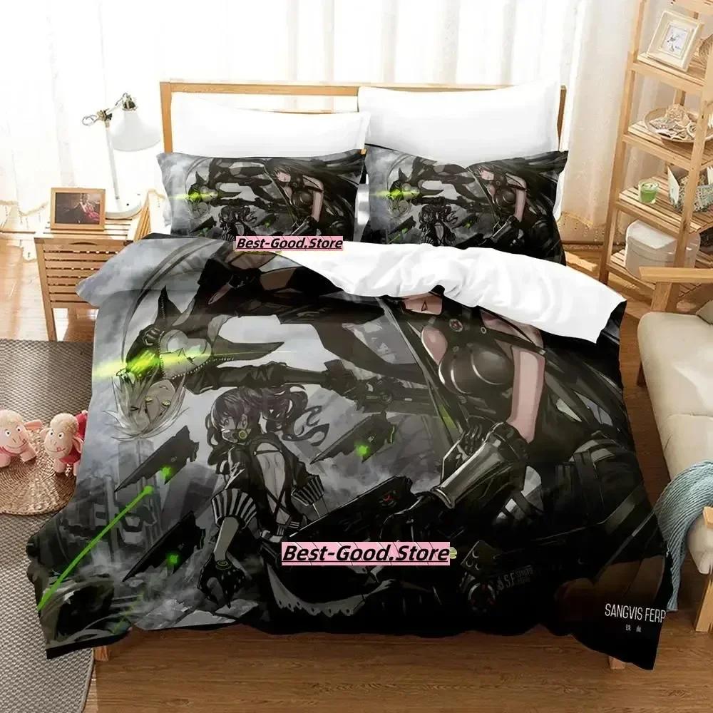 Spel Girls Frontline Anime Kawaii Tryckt Sängset Påslakan Örngott Sängkläder Sänglinne Lakan Täcke Drottning King Size
