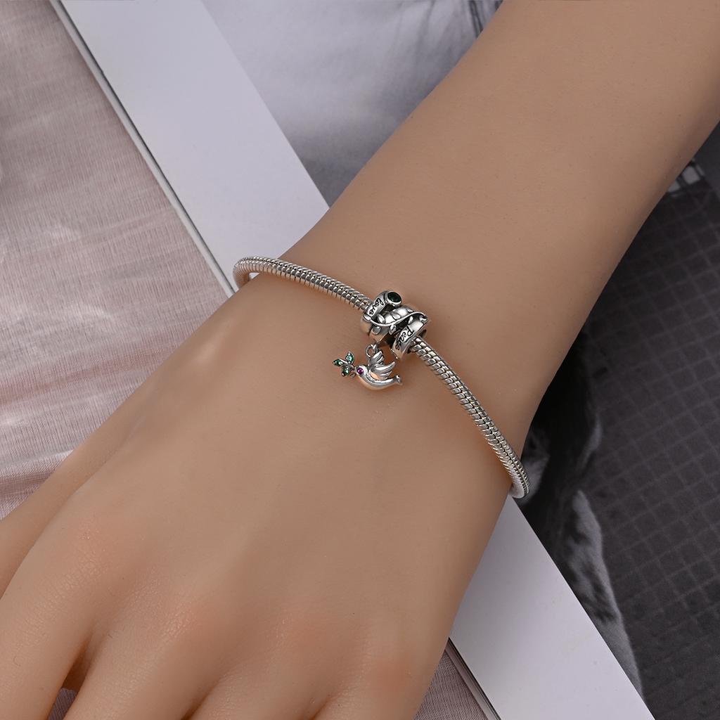 Original Charms  Copper Dove Of Peace Beads Fit Charms Plata  Bracelets For Women Women Jewelry Making Diy