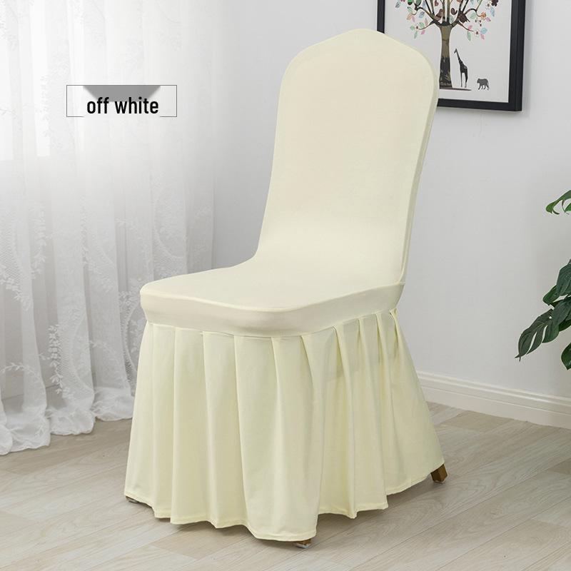 Universeller elastischer plissierter Stuhlhussenrock für Hochzeiten, Bankette, Hotels, Wohnungen und Restaurants.