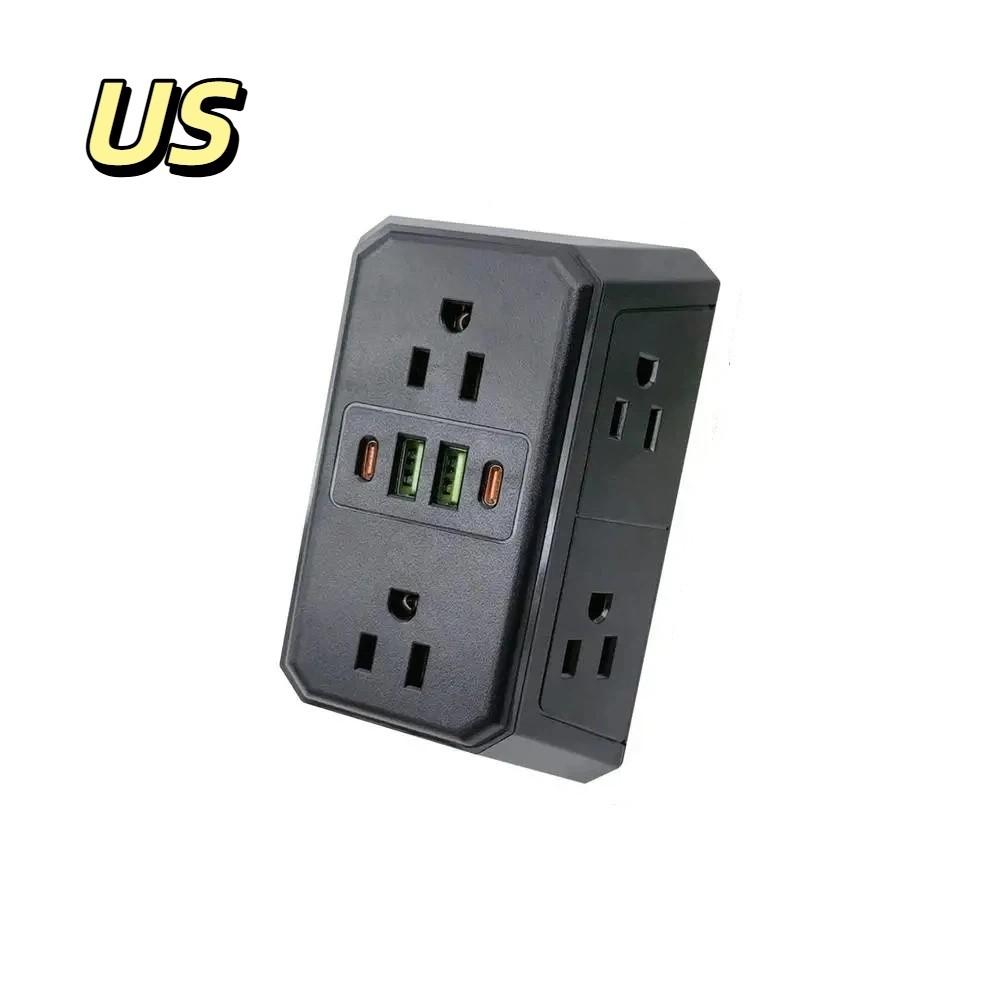 Flame-Retardant Material Multi Port Expander Multiple USB Ports USB Charger Socket for US Daily Use