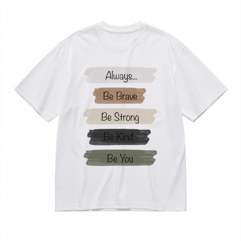 

Men s Trend Classic T-Shirt Layered Color Block Inspirational Quote Design Tee S