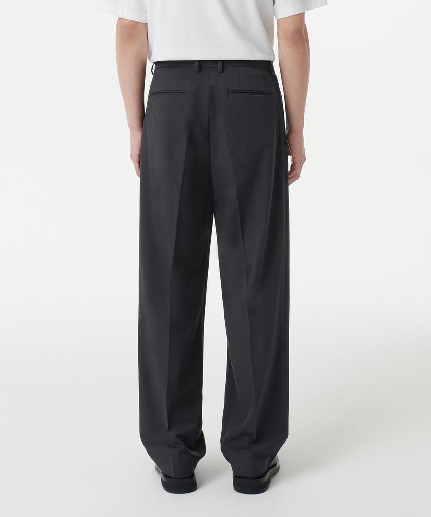 MUSINSA STANDARD Three-Puck Semi-Balloon Slacks [Gunmetal]