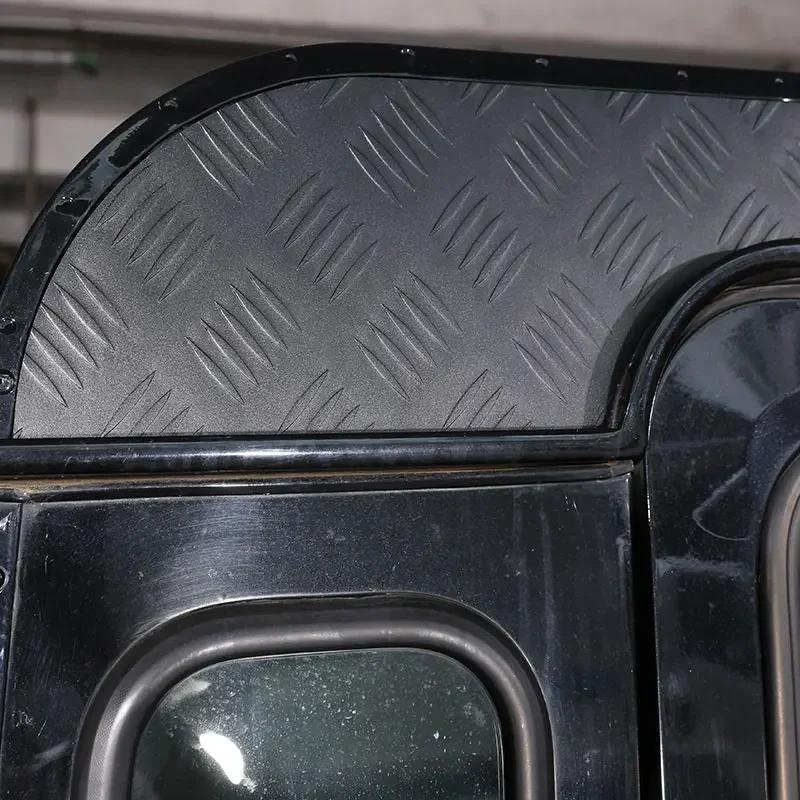 For Land Rover Defender 90 110 130 2004-2019 Aluminum Alloy Black Car Tailgate Roof Trim Panel Cover Sticker Car Accessories