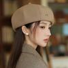 Vintage British Style Autumn Hat Women's Octagonal Hat Beret Bow Painter Hat