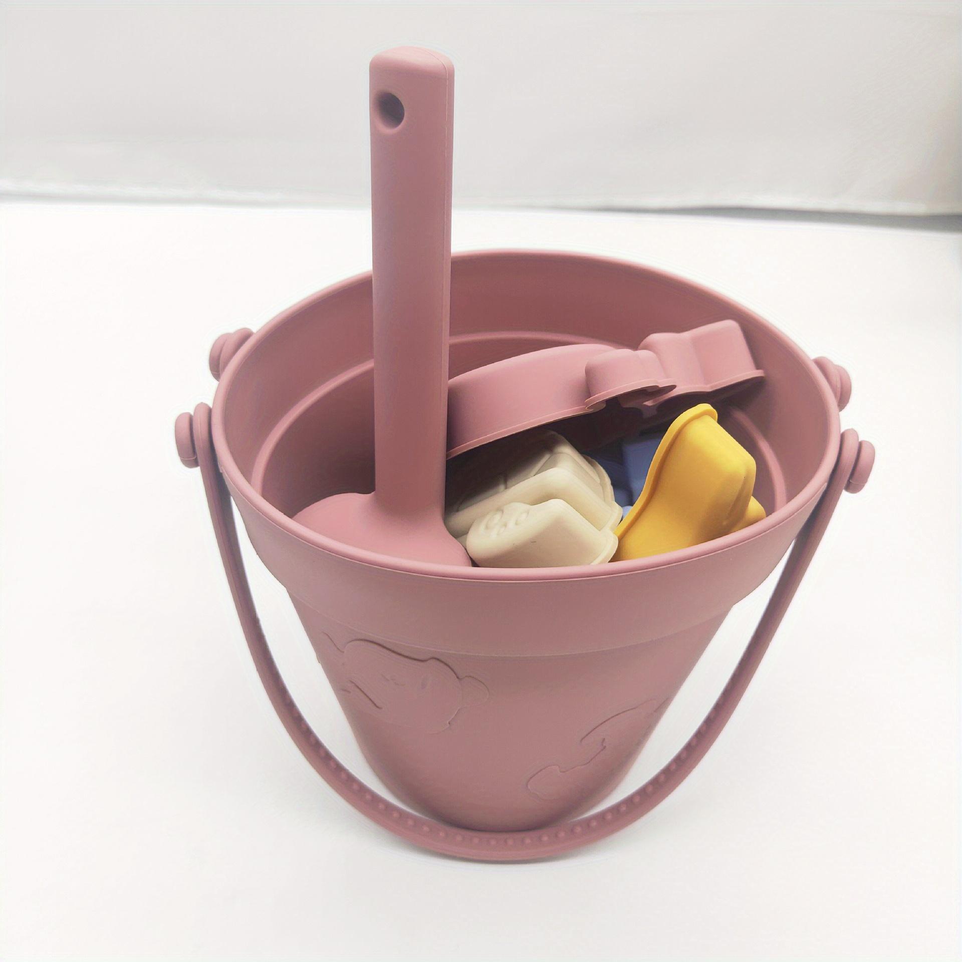 

8 шт. набор силиконовых пляжных игрушек, портативный набор силиконовых игрушек для родителей и детей на открытом воздухе, защищающий от падения (Аксессуары для игрушек, случайное сочетание цветов) красный