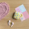 Fashion Simple Big Pink Blue Dots Polka Point Pattern Glossy Earphone Case with Ring Cover for AirPods 1 2 3 4 Pro 2 Pro 3