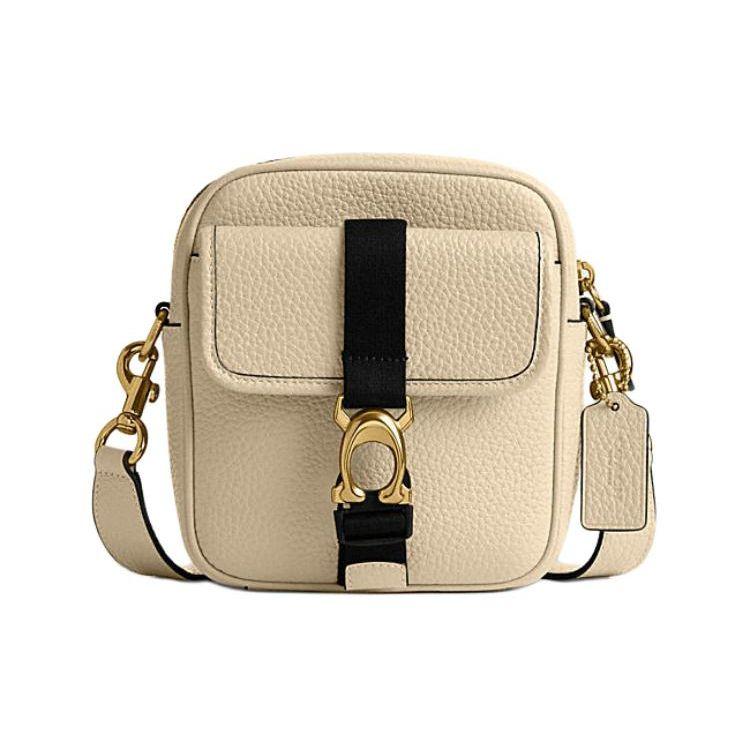 

Coach Beck 15 Zipper Closure Leather Mini Shoulder Crossbody Bag Men bags Ivory CJ736-VT5 Basic Set (Bag+Dust Bag)