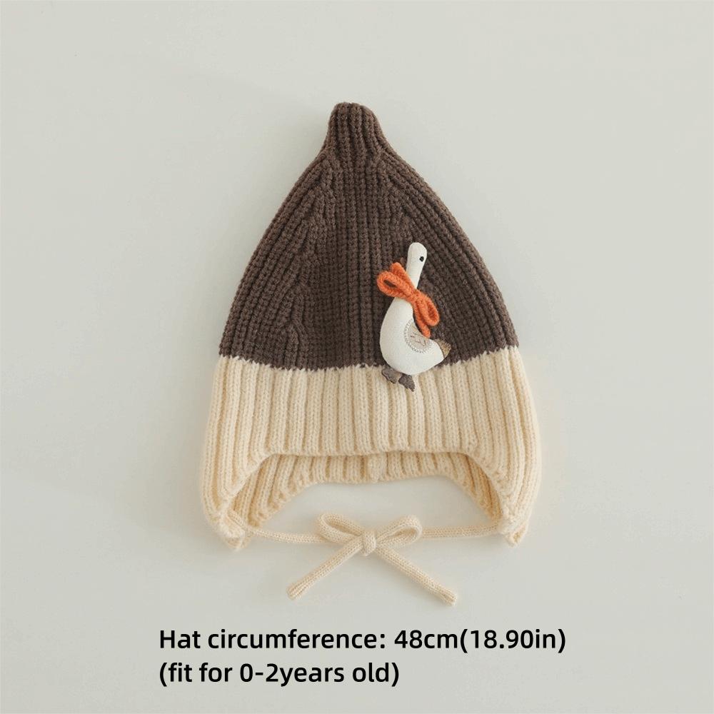 Cold Proof Knitted Beanie Windproof Ear Protection Hat Cute Kids Winter Hat for Children