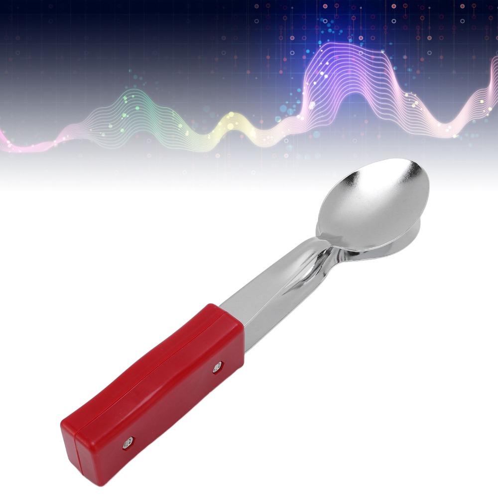 Silver+Red Musical Spoons Handle Design Folk Music Tool Folk Instrument  For Music Enthusiasts