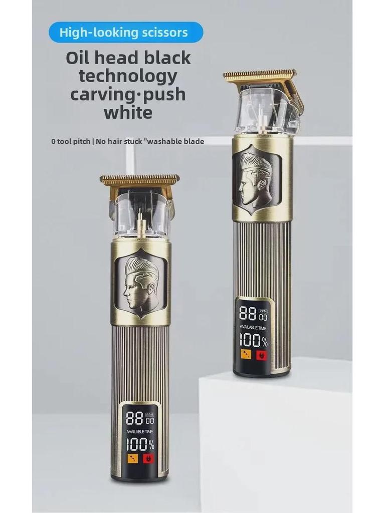 Buddha Kopf T9 Retro Elektrischer Haarschneider mit Schnitzmesser