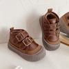 Winter Mid-cut Cotton Shoes for Children, Plus Velvet Soft-soled Casual Shoes for Boys and Girls, Velcro Cotton Shoes