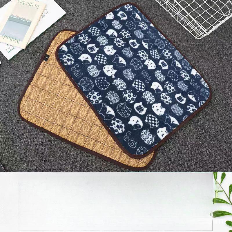 

Двусторонний летний коврик для собак Летний спальный коврик для плюшевых мишек Собачья будка Летний коврик для кошек S 40 * 29CM