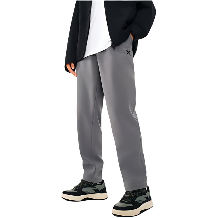 Anta High Waist Comfortable Casual Basketball Pants Men bottoms Moonlight-Gray 952441502-1