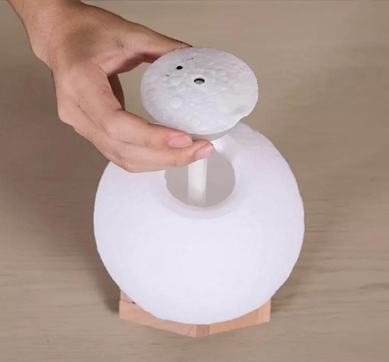Moon Lamp Humidifier & Aroma Diffuser Night Light - Desktop Hydrating Spray Device for Bedroom