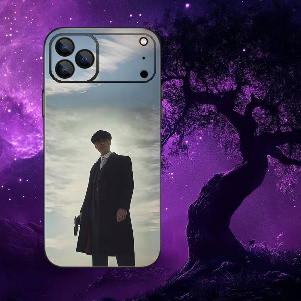 Movie P-Peaky B-Blinders Phone Case For iPhone 17,16,15,14,13,12,Pro,Max,Plus,E,SE4,Air,Mini Black Soft Box