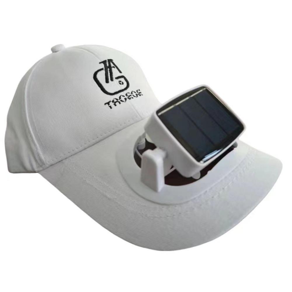 USB Charging Solar Fan Hat Strong Wind Wide Brim Baseball Cap Energy-saving Summer Sun Cap  Outdoor