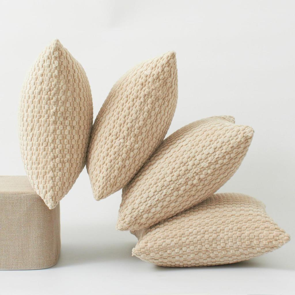 Pillow Cover for Living Room Sofa, Simple Modern Solid Color Cushion Cover Without Core, Double-sided Corduroy Bedside Pillow and Backrest