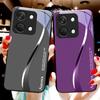 Two Tone Stripes For OnePlus Nord 3 5 6T 7 Pro 8 12 10T Reno8 Lite 5G 10R Nord N30 Hard Shell Tempered Glass Phone Case Black