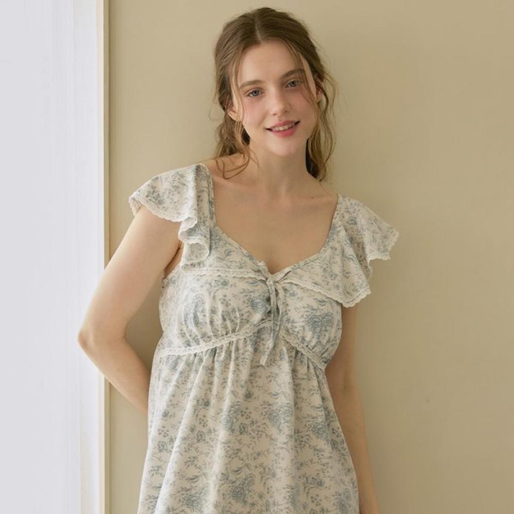 Lunaluz Women Washable Bra Cap Dress Nightwear
