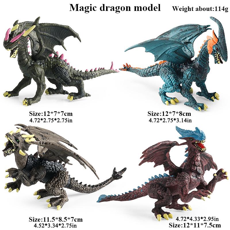 

Oenux 4 шт./набор Летающий Магический Дракон Вращающиеся Монстры Динозавры Животные Игрушка Фигурки Модель ПВХ Коллекция Детский Рождественский Подарок