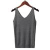 Women's Summer Halter Sexy V-neck Slim Bright Silk Knit Vest Wearing Sleeveless T-shirt Base Top Trend
