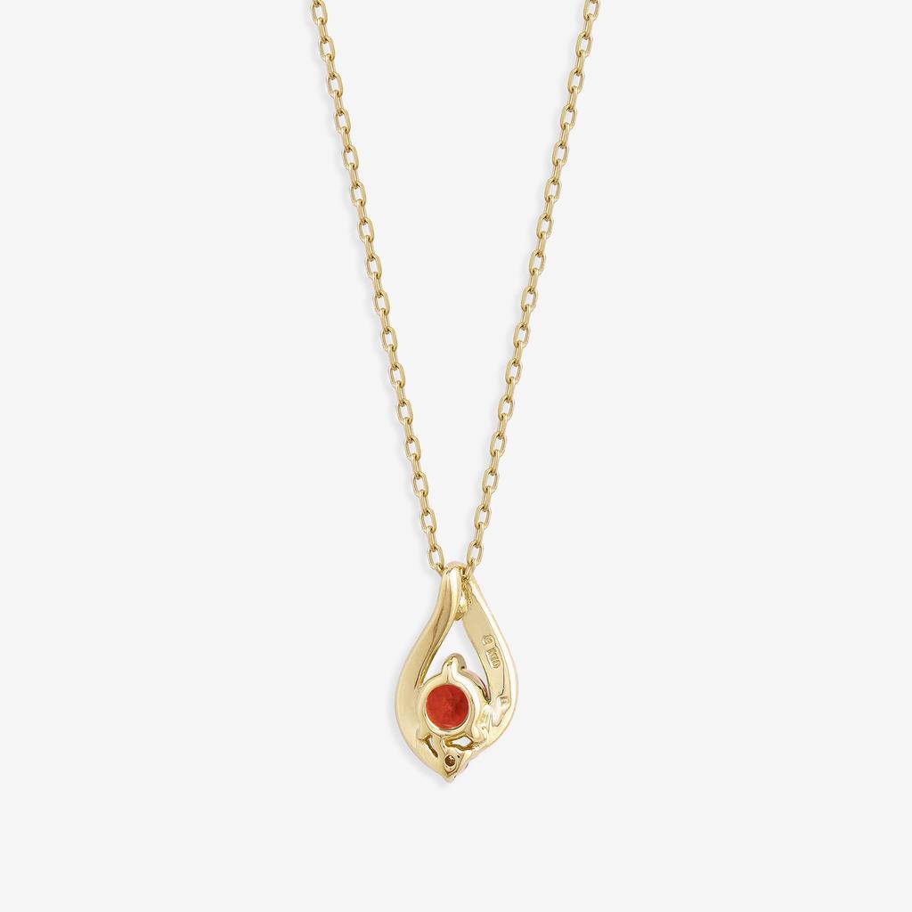 ESTELLE Necklace K10 Yellow Gold January Birthstone Garnet Teardrop Motif [ESTELLE] [Official] [WEB Exclusive] Women's 0452-8185-0019-0000
