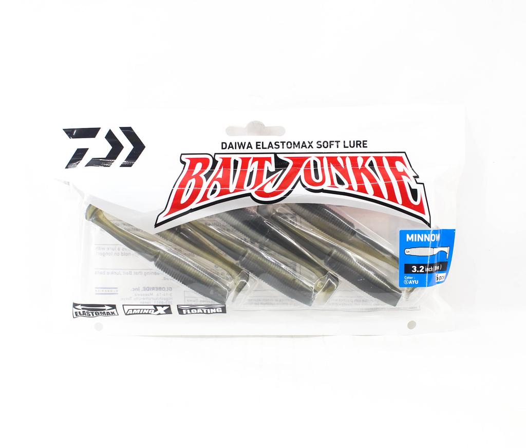 Daiwa Soft Lure Bait Junkie Minnow 3.2 Inch 6 Per Pack Ayu (2965)