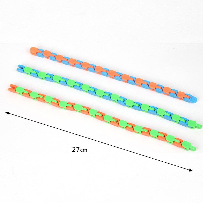 3pcs 24 Section Chain Magic Bracelet Multifunctional Folding Stress Reducing Chain Toy Children's Birthday Party Gift Filling