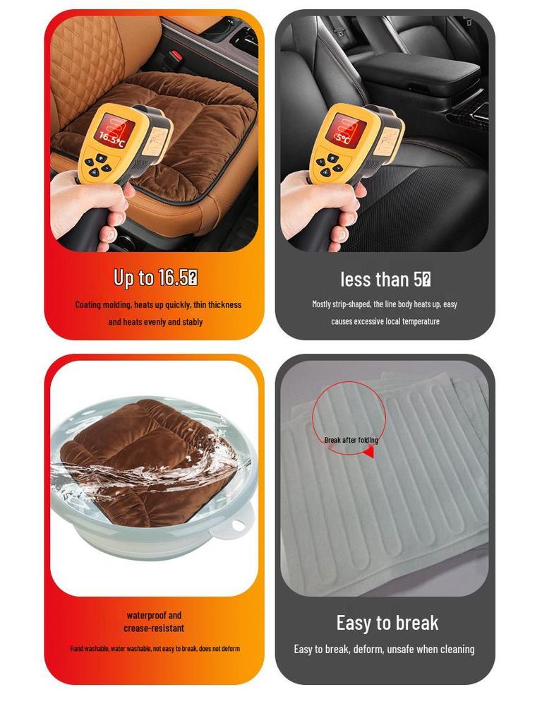 Winter Plush Car Seat Cushion Set: Thickened Warm Three-Piece Short Plush for Rear Row