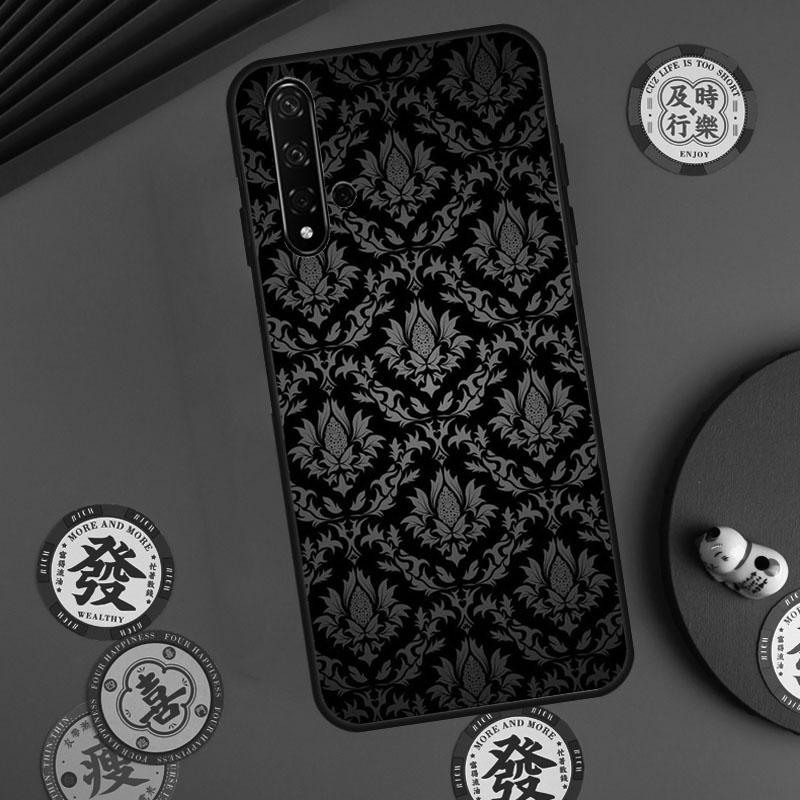 

Черный узор Art Для Huawei Nova 12s 12i 7i 8i 11i Y73 Y70 Y90 Y60 Y72 Y61 Y91 9 10 SE P30 Pro P40 Lite Чехол Huawei Nova 10