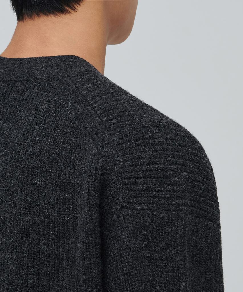 Musinsa Standard Lambswool Oversized Cardigan [Charcoal Gray]