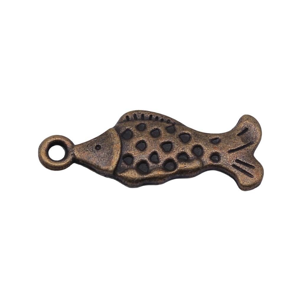 Fisch-Anhänger Vintage Legierung Anhänger Für DIY Schmuck Meeres-Thema Bastelbedarf