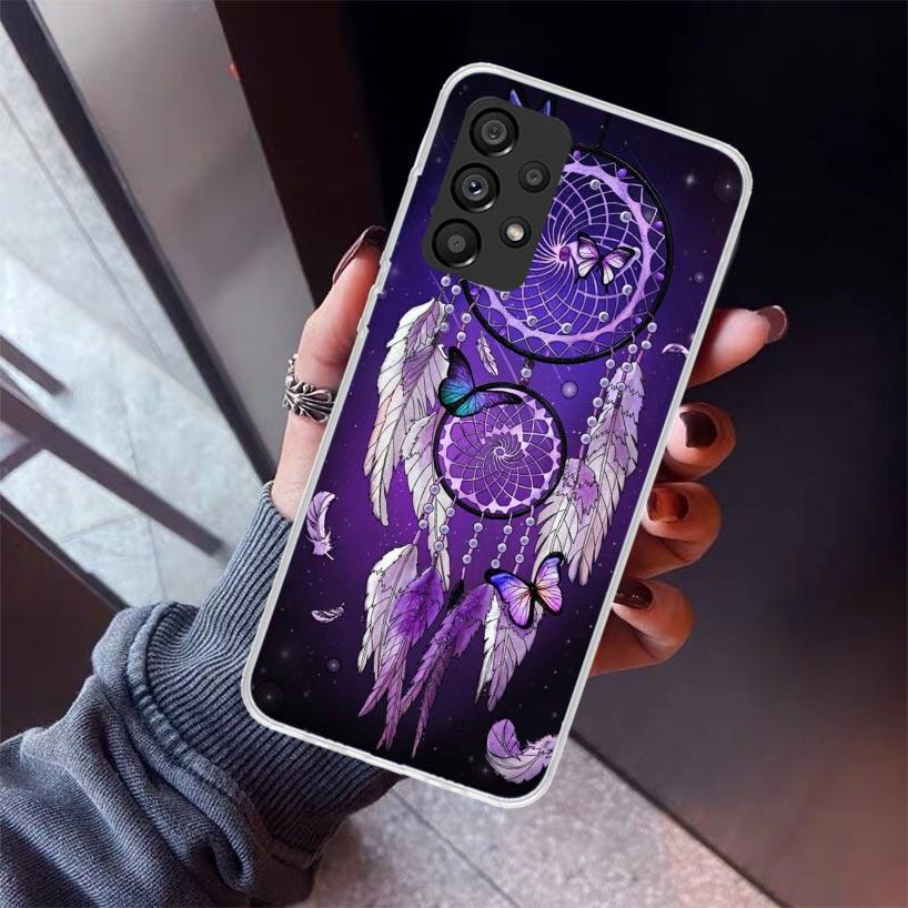 Retro Feather Dreamcatcher Phone Case For Samsung Galaxy A12 A52S A42 A32 A22 A51 A50 Note 20 Ultra 10 S10 Plus A71 A70 A31 A30