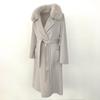 OFTBUY 2024 Autumn Winter Real Fox Fur Collar Water Ripple Double-Sided Woolen Coat Women Long Coat 100% Wool Removable Fur Collar