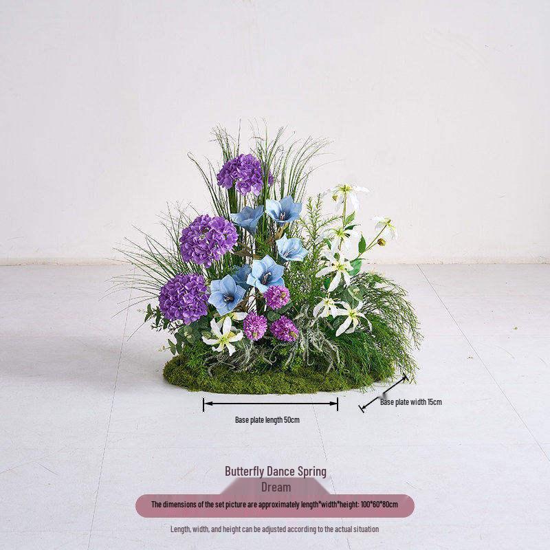 Monet Garden Purple Artificial Floral Decorations for Spring Landscaping Ornaments