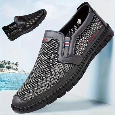 Chaussures décontractées à enfiler pour hommes, antidérapantes, respirantes, toutes saisons, marche en plein air, camping, pêche, toutes saisons, confortables, durables