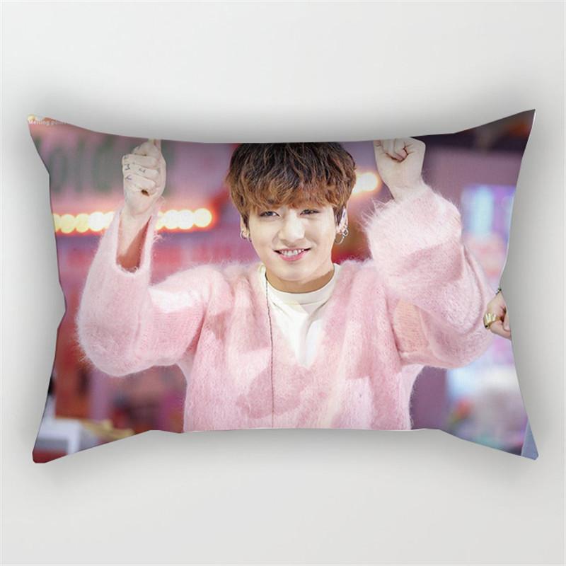 Bangtan Boys Kpop Bts Print Pillowcase Cover Bed Seat Square Pillow Home Cover