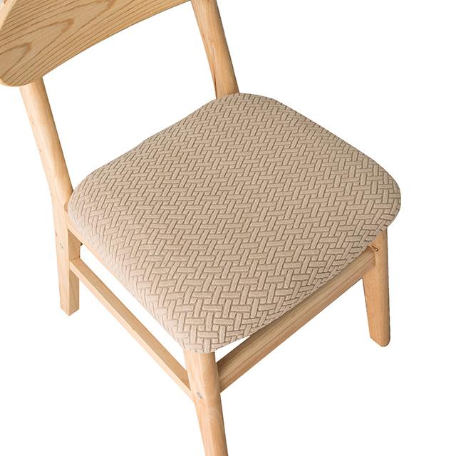 Elastische eetkamerstoelen hoes stoelhoes jacquard dik polyester keukenstoel meubelbeschermer gemakkelijk passende stoelhoes geel